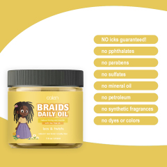Hot Selling OEM ODM 100% Natural Kids Hair Oil for Curly, Natural, and Braided Styles,oalen cosmetics