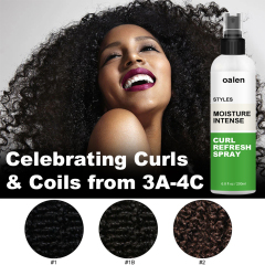 Free Sample Hair Curl Spray Enhances Waves Curls Moisturizing Anti-frizz Detangler Spray for Curly Hair,oalen cosmetics