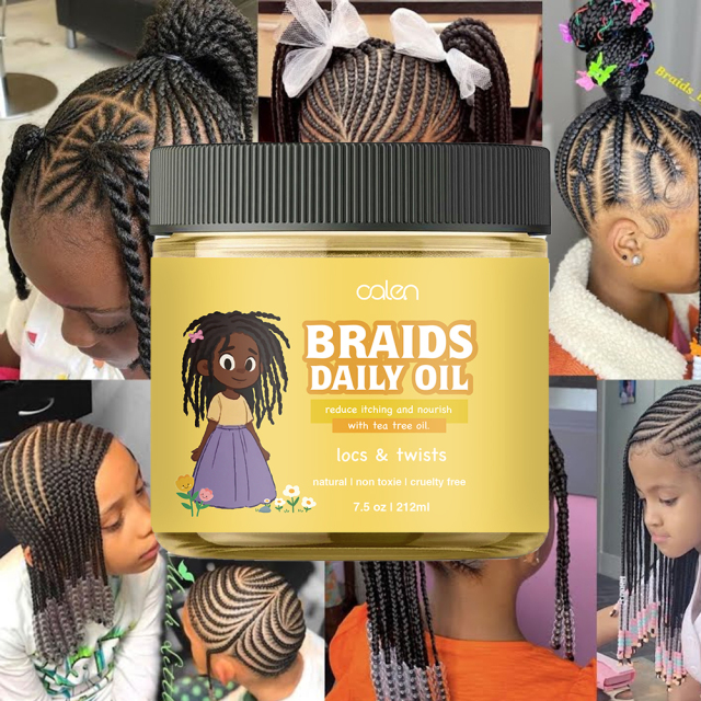 Hot Selling OEM ODM 100% Natural Kids Hair Oil for Curly, Natural, and Braided Styles,oalen cosmetics