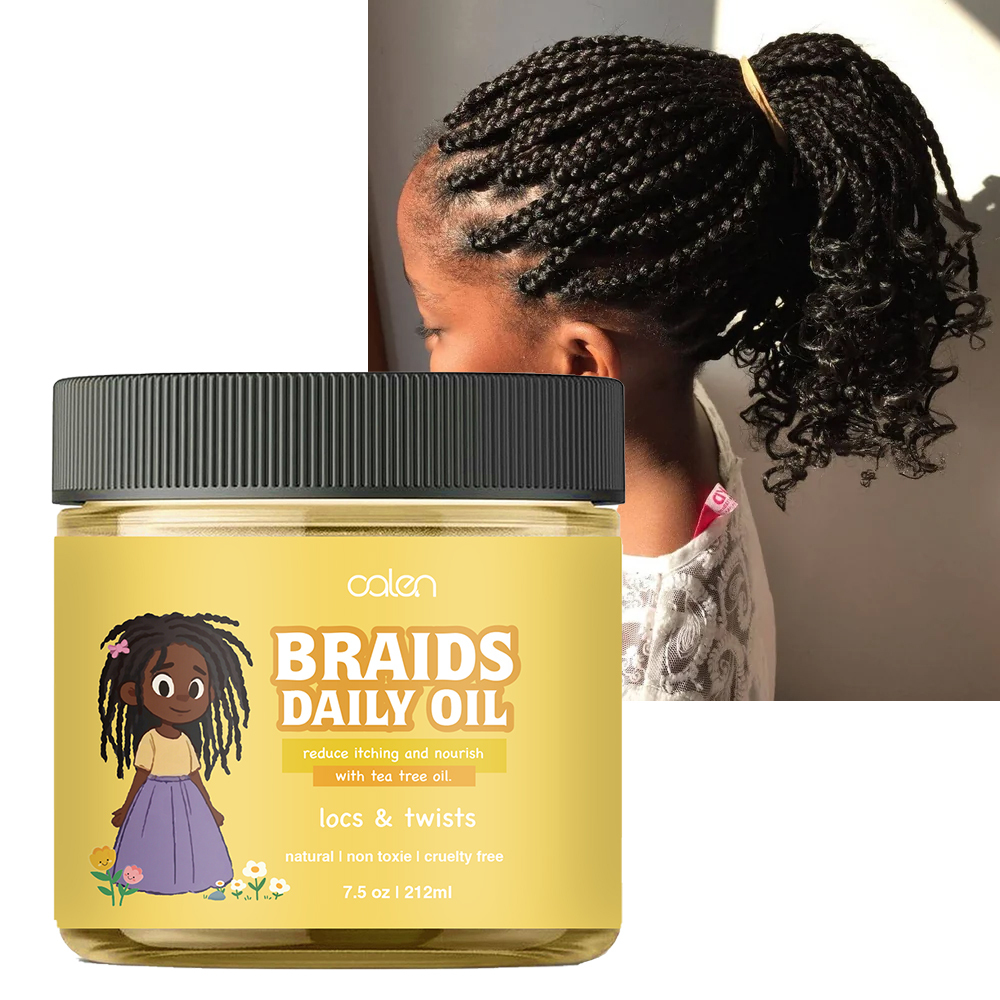 Hot Selling OEM ODM 100% Natural Kids Hair Oil for Curly, Natural, and Braided Styles,oalen cosmetics