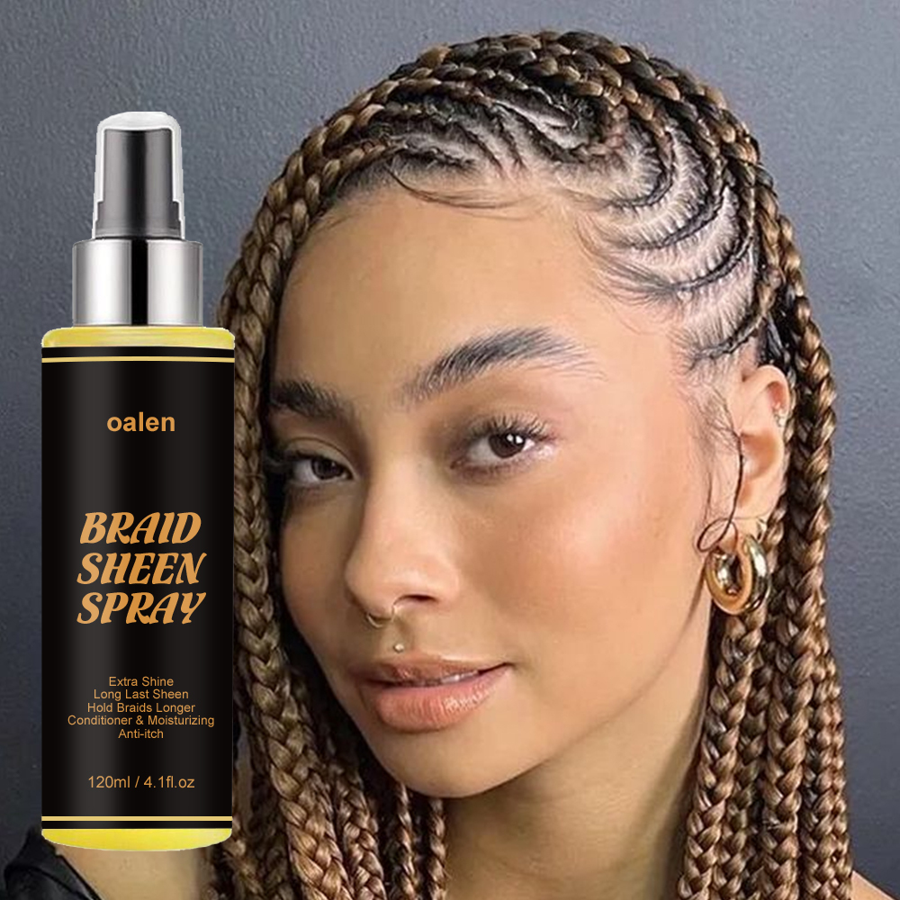 Braid Sheen Spray for Natural Hair Long-Lasting Shine Frizz Control Shine Moisturize Protect for All Hair Types,MY SHOP