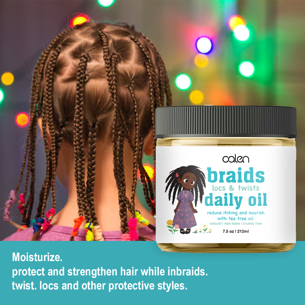 Private Label Braid Oil Moisturizing Anti-Itch Hair Essential Oil Targets Dry Itchy Scalp on Cornrows Locks Twists Braids,oalen cosmetics