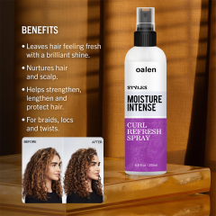 Custom Private Label High Quality Hair Refreshing Spray Moisturizing Hair Curl Hold Spray Curly Hair,MY SHOP