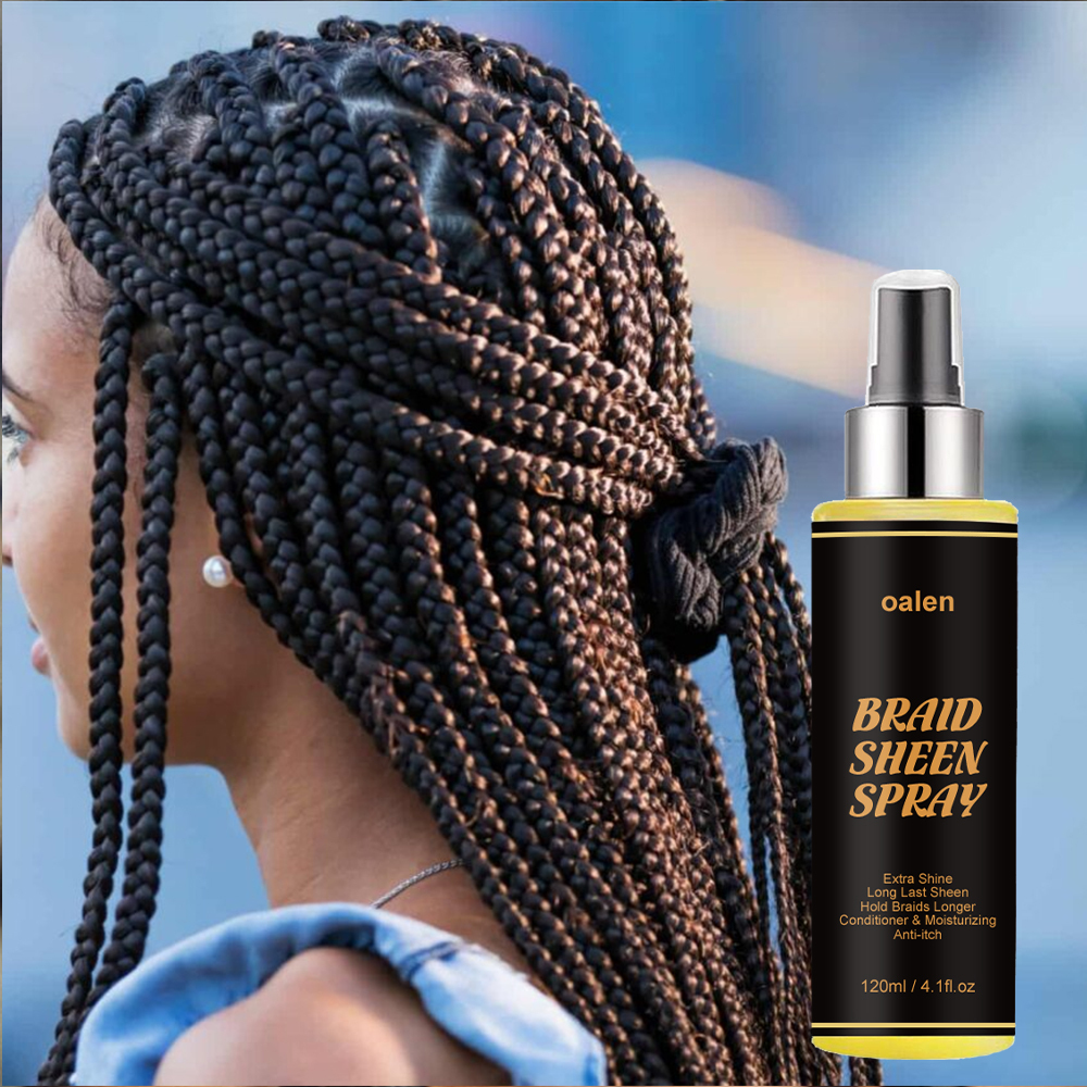 Braid Sheen Spray for Natural Hair Long-Lasting Shine Frizz Control Shine Moisturize Protect for All Hair Types,MY SHOP
