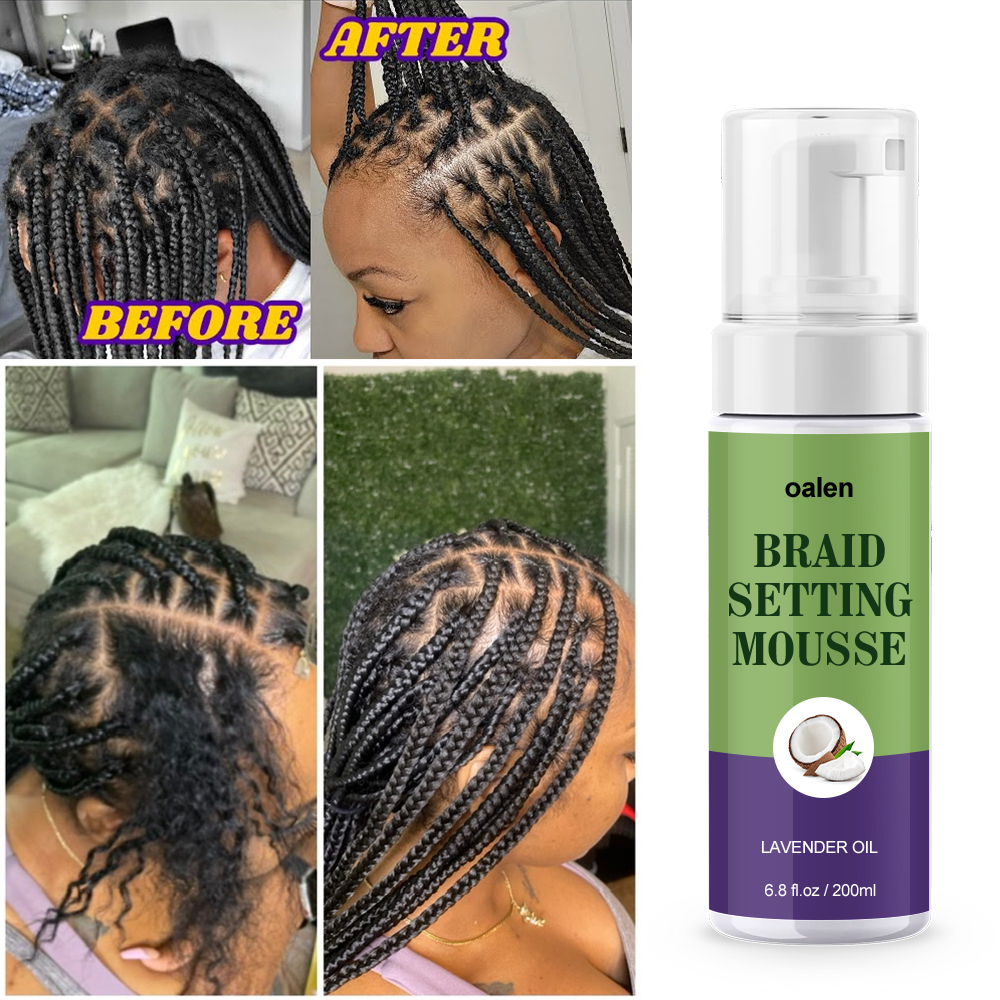 Hair Styling Foam Braids Styling Mousse Private Label Curly Styling Mousse for Braids Loc and Twist,oalen cosmetics