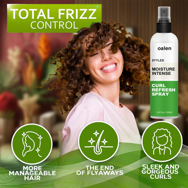 High Quality Hair Refreshing Spray Moisturizing Hair Curl Hold Spray Curly Hair,oalen cosmetics