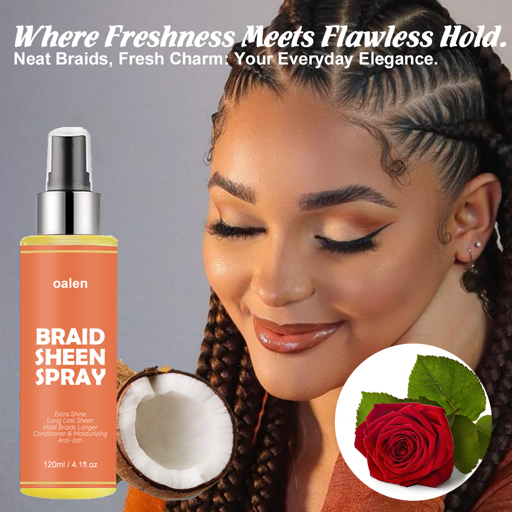 Braid Sheen Spray for Natural Hair Long-Lasting Shine Frizz Control Shine Moisturize Protect for Braid,MY SHOP