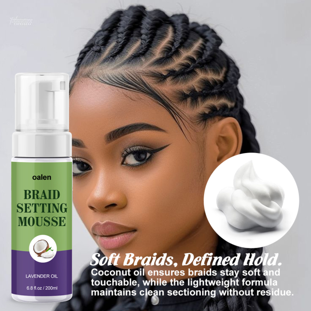 Hair Styling Foam Braids Styling Mousse Private Label Curly Styling Mousse for Braids Loc and Twist,oalen cosmetics
