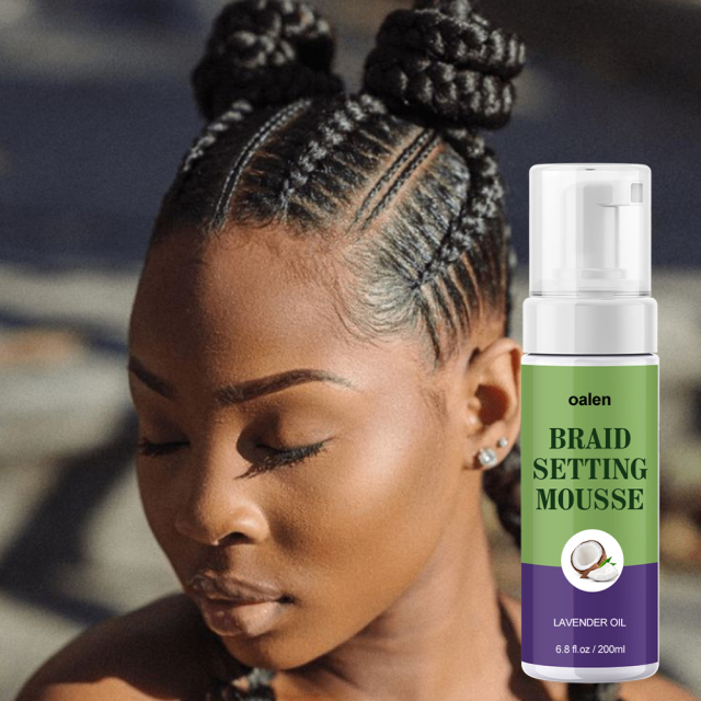 Hair Styling Foam Braids Styling Mousse Private Label Curly Styling Mousse for Braids Loc and Twist,oalen cosmetics