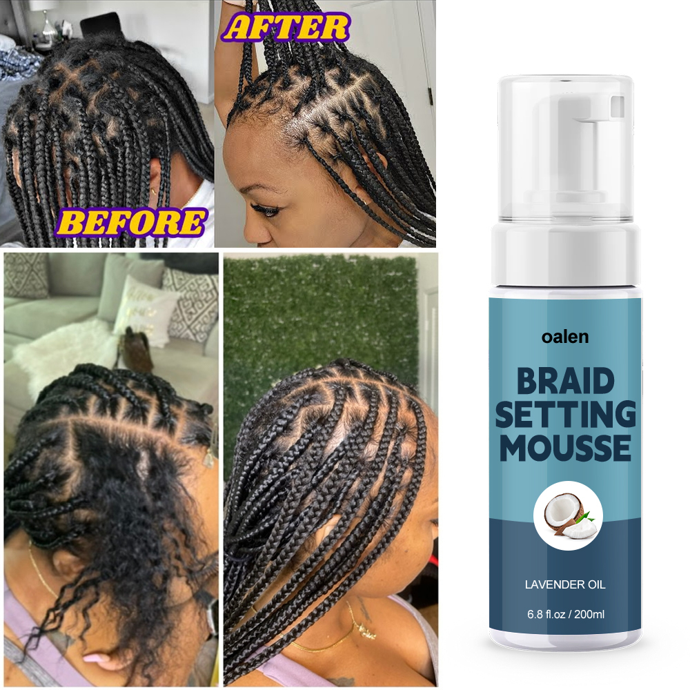 Braids Styling Mousse Private Label Curly Styling Mousse for Braids Loc and Twist,oalen cosmetics