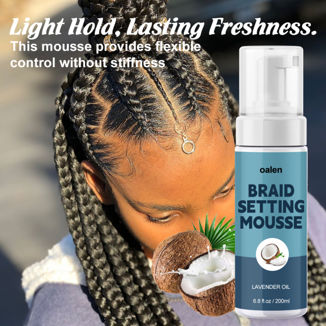 Braids Styling Mousse Private Label Curly Styling Mousse for Braids Loc and Twist,oalen cosmetics