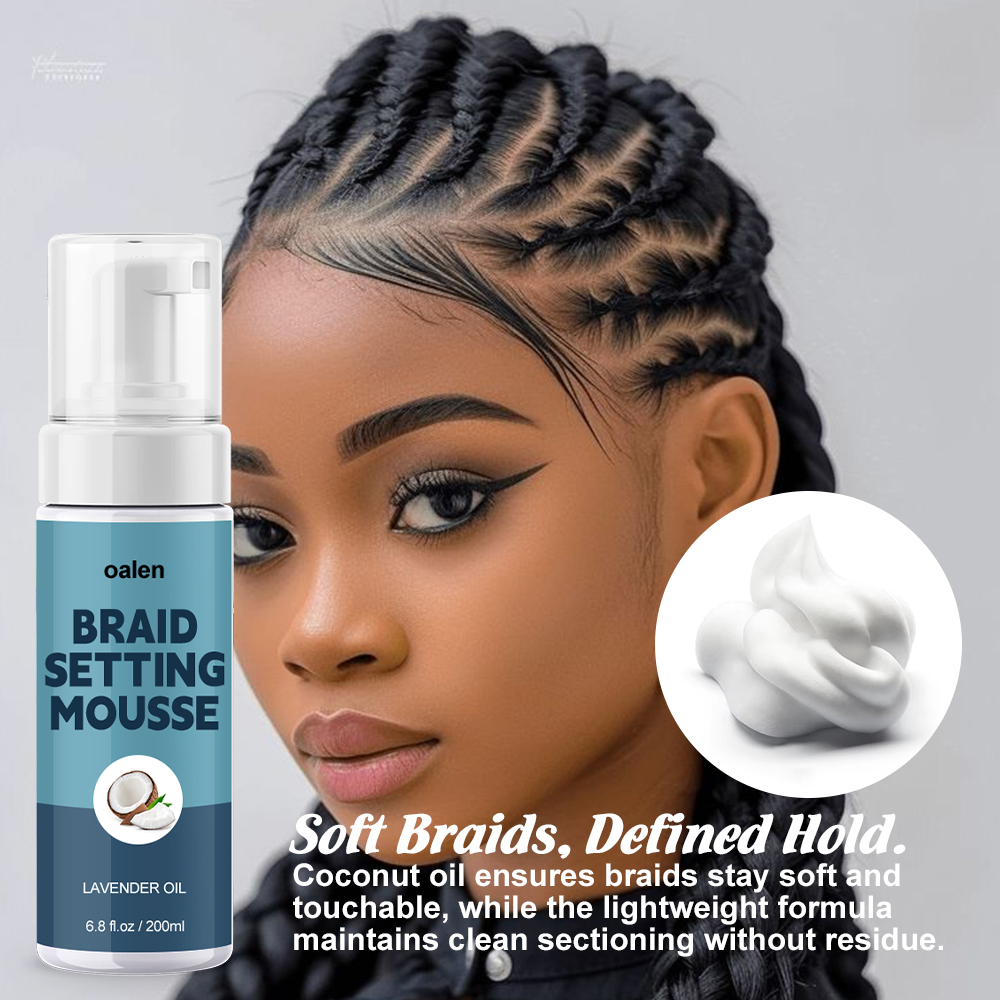 Braids Styling Mousse Private Label Curly Styling Mousse for Braids Loc and Twist,oalen cosmetics