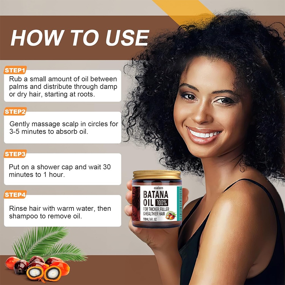 Batana Oil Organic Batana Butter Treatment Promotes Hair Growth Moisturizing Repair Damaged Oil for Hair Growth,MY SHOP