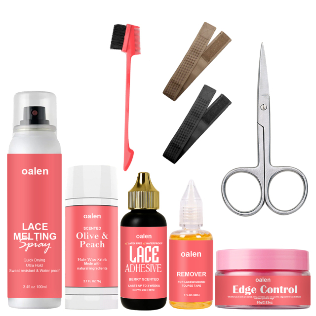 Custom Logo Styling Curl Mousse Scented Clear Lace Wig Glue Waterproof Hair Extensions Tools and Lace Glue Wig Adhesive,oalen cosmetics