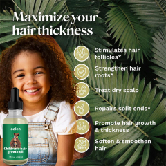 Customized Logo Private Label Baby Hair Moisturizer Kid Hair Oil Organic Natural Hair Growth Oil for Kid,oalen cosmetics