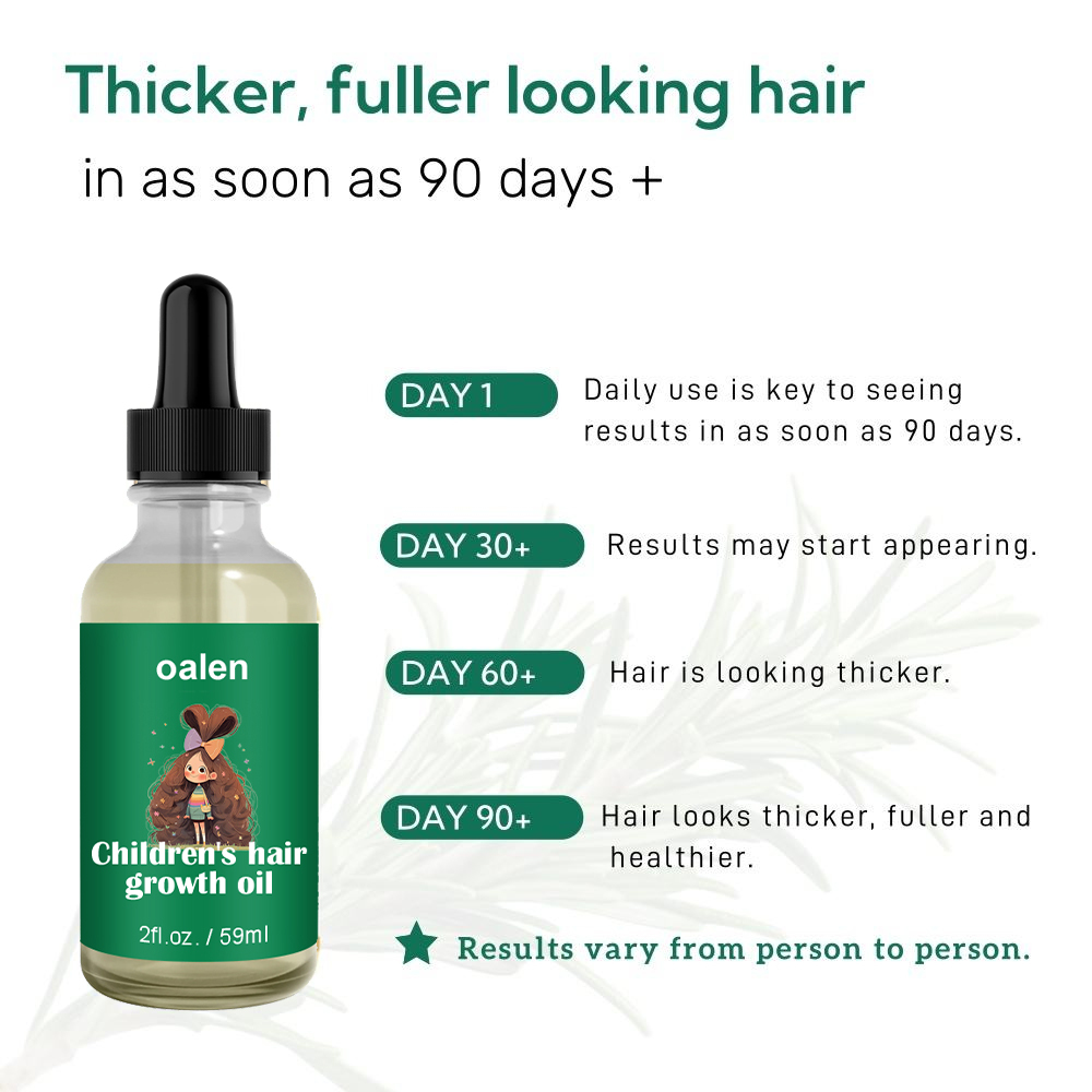 Customized Logo Private Label Baby Hair Moisturizer Kid Hair Oil Organic Natural Hair Growth Oil for Kid,oalen cosmetics