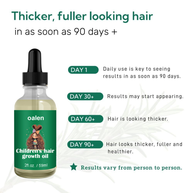 Customized Logo Private Label Baby Hair Moisturizer Kid Hair Oil Organic Natural Hair Growth Oil for Kid,oalen cosmetics