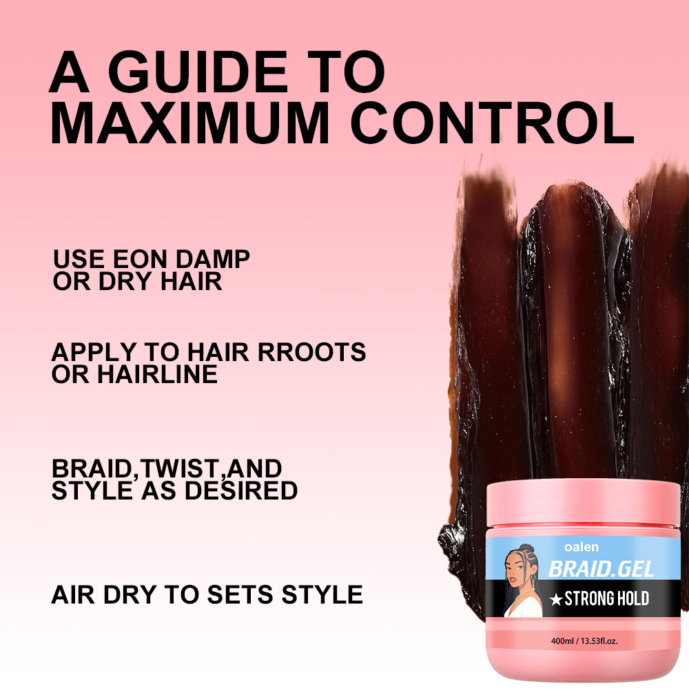 Strong Hair Styling Braid Gel Edge Control Twist & Braid Conditioning Gel Shine Conditioning Neat Braid Gel,oalen cosmetics