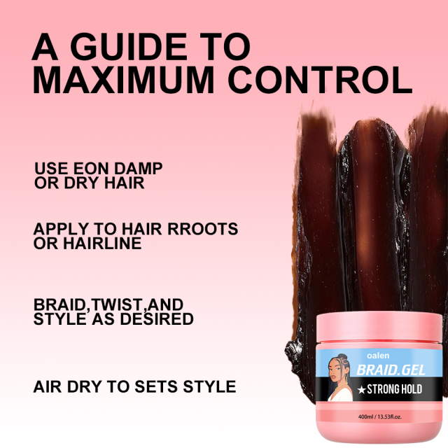 Strong Hair Styling Braid Gel Edge Control Twist & Braid Conditioning Gel Shine Conditioning Neat Braid Gel,oalen cosmetics