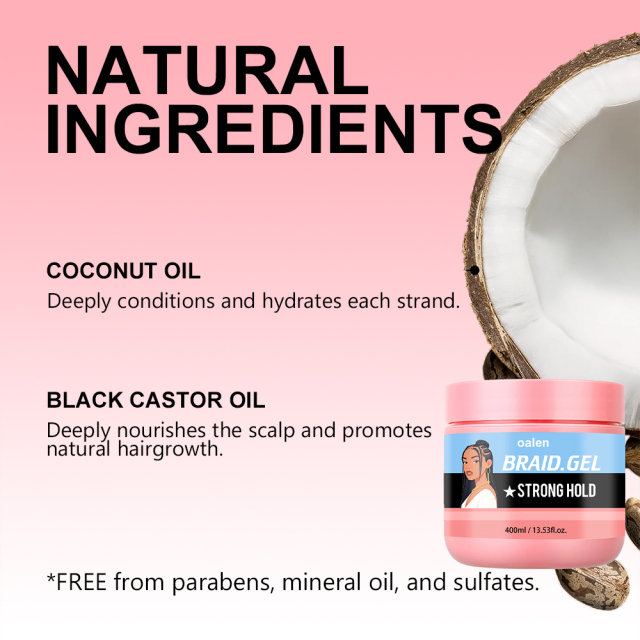 Strong Hair Styling Braid Gel Edge Control Twist & Braid Conditioning Gel Shine Conditioning Neat Braid Gel,oalen cosmetics