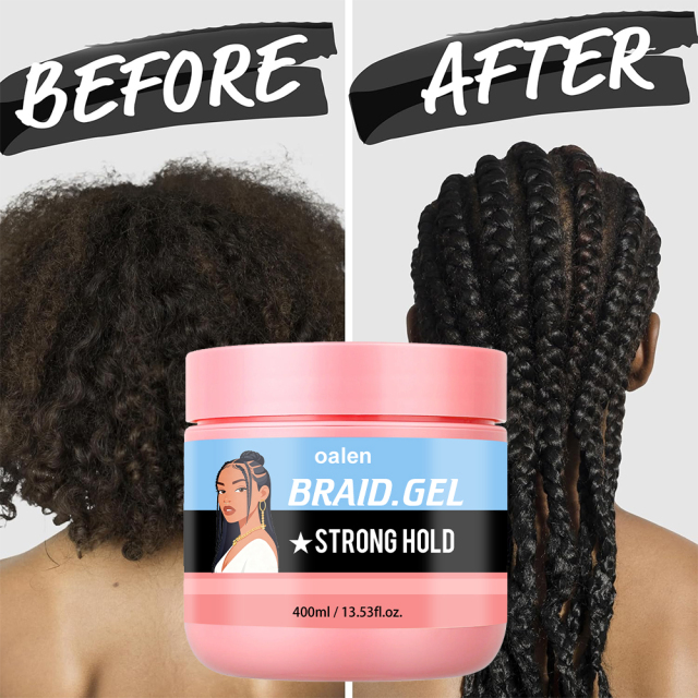 Strong Hair Styling Braid Gel Edge Control Twist & Braid Conditioning Gel Shine Conditioning Neat Braid Gel,oalen cosmetics