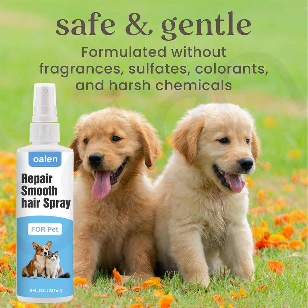 Luxfume OEM Natural Ingredients Essential Oil Repairing and Smoothing Hair Best Anti Kontted Tangling Spray for Dogs Skin Coat Health,oalen cosmetics