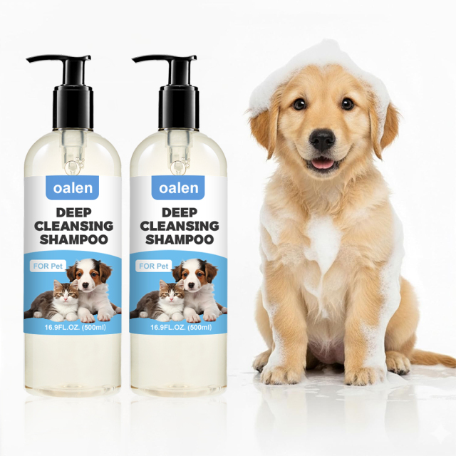 Private Label All Natural Wholesale No Tear Organic Moisturizing Skin Shampoo Pet Care Vegan Deep Cleansing Shampoo,oalen cosmetics