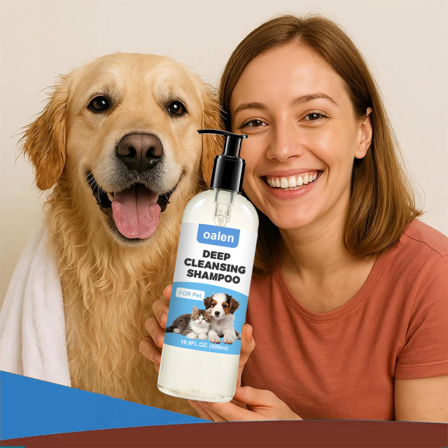 Private Label All Natural Wholesale No Tear Organic Moisturizing Skin Shampoo Pet Care Vegan Deep Cleansing Shampoo,oalen cosmetics