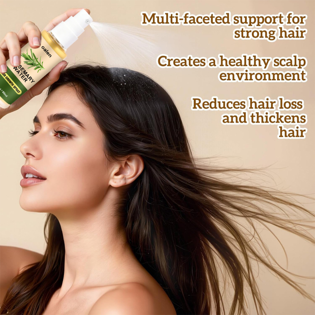 Luxfume Private Label organic Rosemary Water Hair Spray Vegan Promote Hair Regrowth Anti Loss Strengthens Hair growth Spray,oalen cosmetics