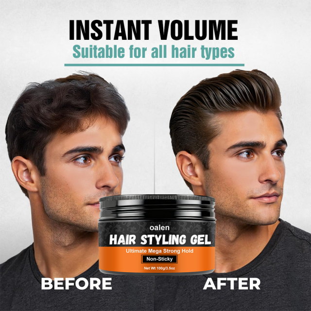 Luxfume Private Label organic Ultimate Mega Strong Hold Pomade Wax Non-Sticky Hair Styling Gel for All Hair Types,MY SHOP