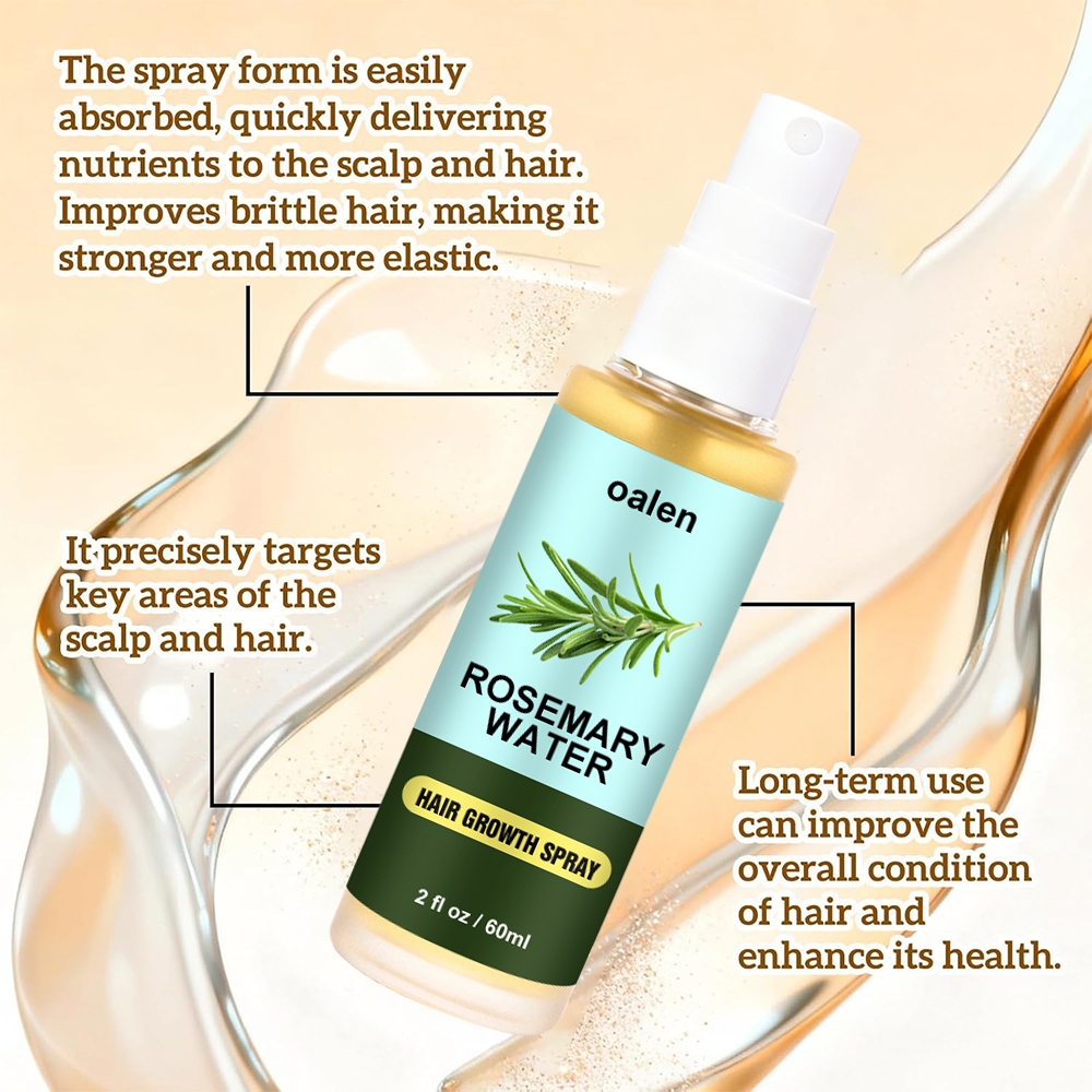 Organic Rosemary Water Hair Spray Vegan Promote Hair Regrowth Anti Loss Strengthens Hair growth Spray,oalen cosmetics