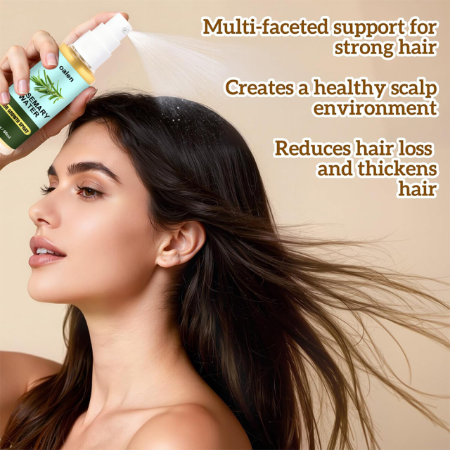 Organic Rosemary Water Hair Spray Vegan Promote Hair Regrowth Anti Loss Strengthens Hair growth Spray,oalen cosmetics