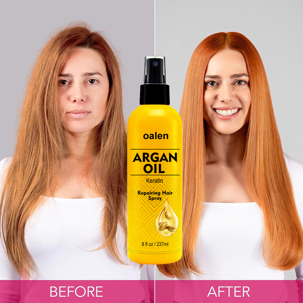Custom Private Label argan oil Silky Shine Spray Anti Frizz Hair Serum Oil Organic Repairing Hair Spray,MY SHOP