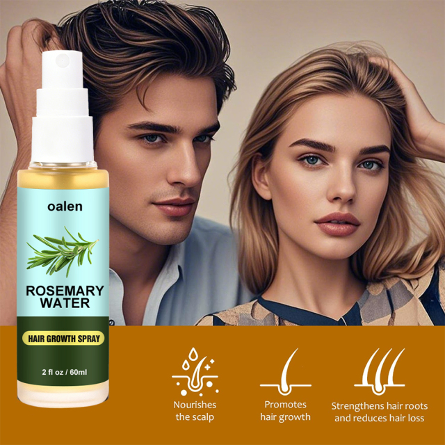 Organic Rosemary Water Hair Spray Vegan Promote Hair Regrowth Anti Loss Strengthens Hair growth Spray,oalen cosmetics