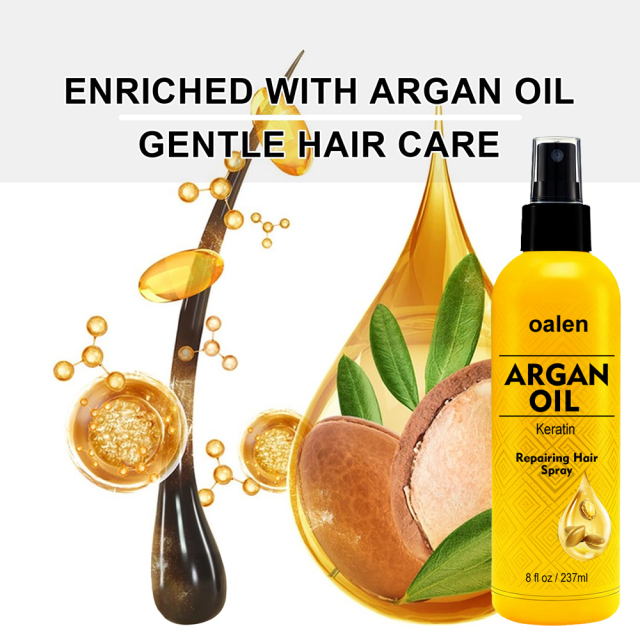 Custom Private Label argan oil Silky Shine Spray Anti Frizz Hair Serum Oil Organic Repairing Hair Spray,MY SHOP