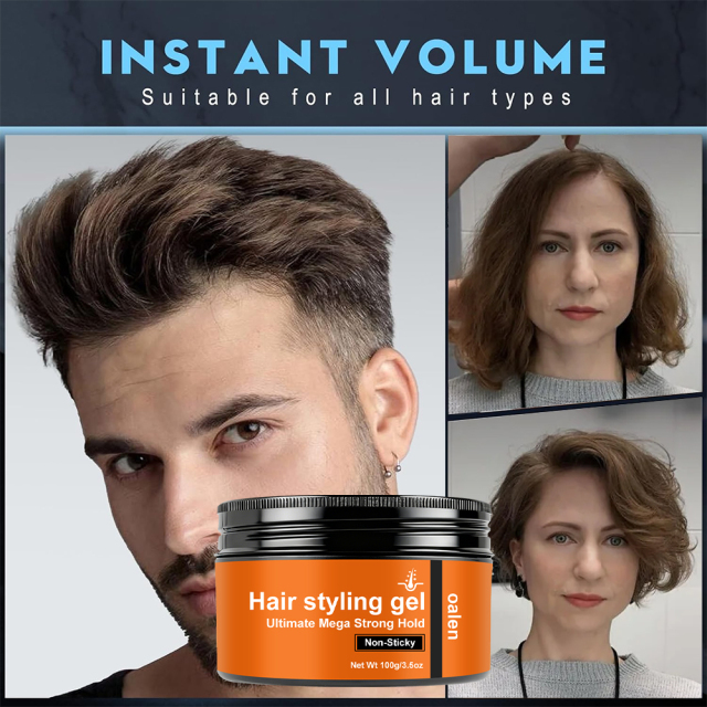 Organic Ultimate Mega Strong Hold Pomade Wax Non-Sticky Hair Styling Gel for All Hair Types,MY SHOP