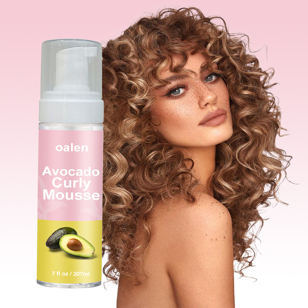 Strong Hold Styling Soft & Bouncy Curls Curling Hair Foam Hair Curl Mousse Organic Avocado Hair Care,MY SHOP