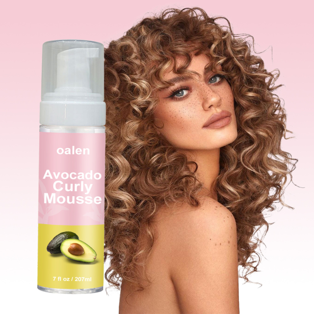 Strong Hold Styling Soft & Bouncy Curls Curling Hair Foam Hair Curl Mousse Organic Avocado Hair Care,MY SHOP