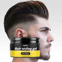 Ultimate Mega Strong Hold Pomade Wax Non-Sticky Hair Styling Gel for All Hair Types,oalen cosmetics
