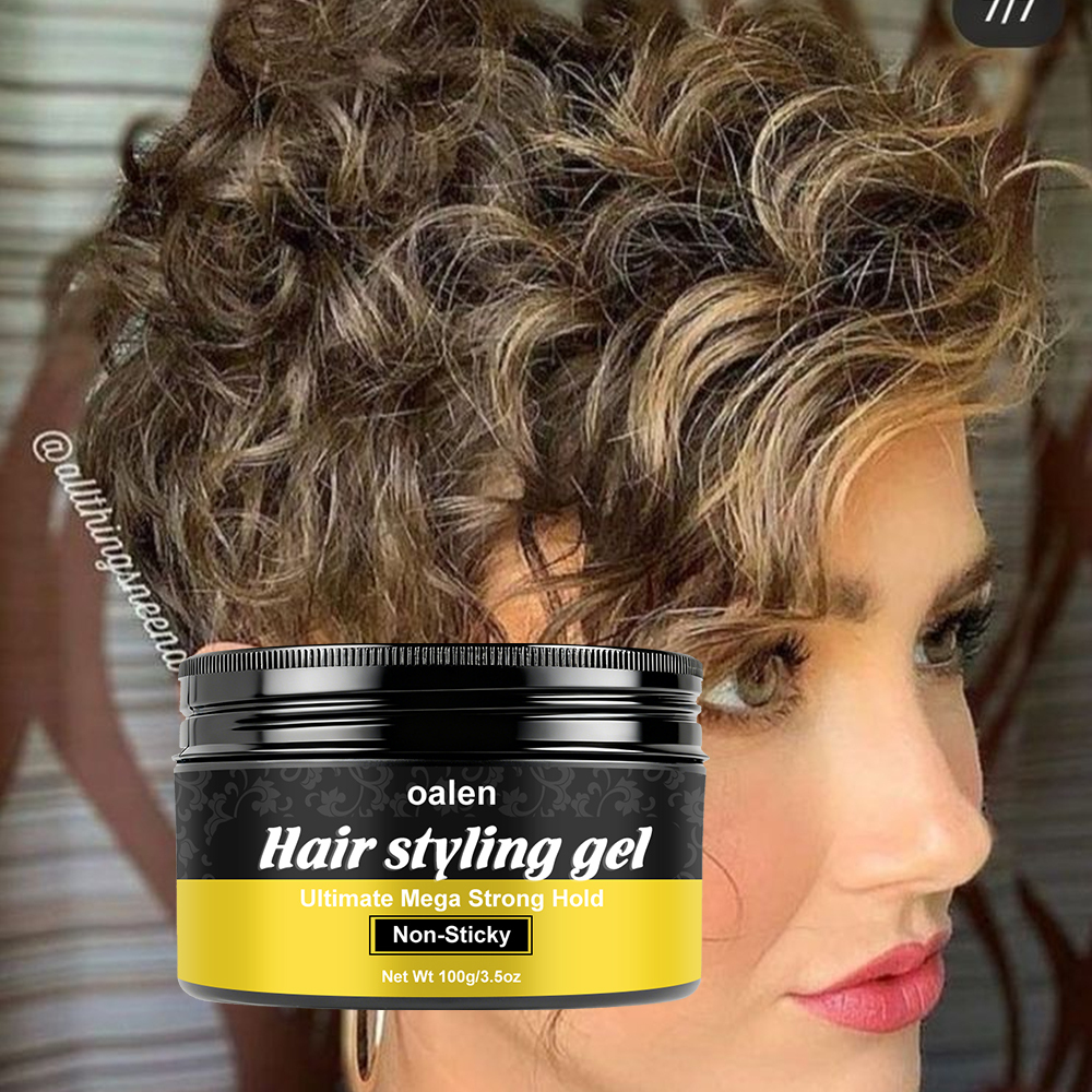 Ultimate Mega Strong Hold Pomade Wax Non-Sticky Hair Styling Gel for All Hair Types,oalen cosmetics