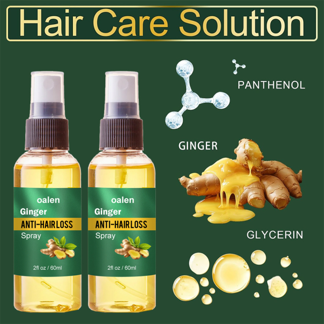 Luxfume Wholesale Organic Hair Regrowth Spray Anti Loss Ginger Natural Hair Growth Nourishing Serum Oil Mist,oalen cosmetics