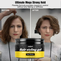 Ultimate Mega Strong Hold Pomade Wax Non-Sticky Hair Styling Gel for All Hair Types,oalen cosmetics