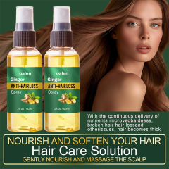 Luxfume Wholesale Organic Hair Regrowth Spray Anti Loss Ginger Natural Hair Growth Nourishing Serum Oil Mist,oalen cosmetics