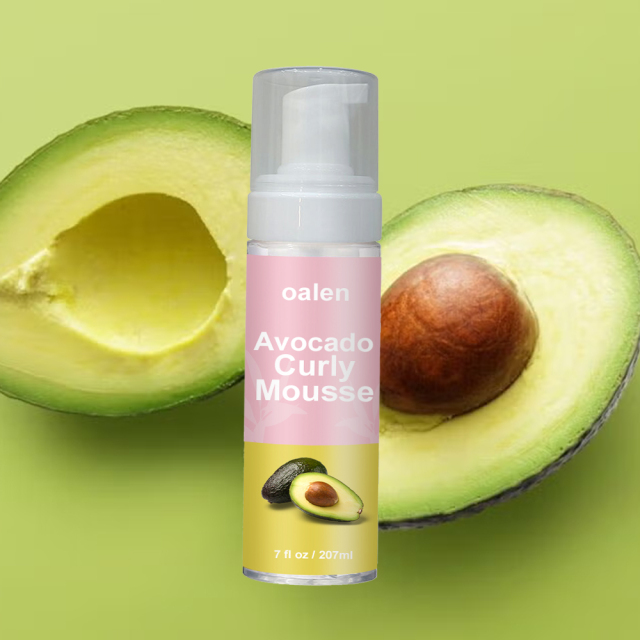 Strong Hold Styling Soft & Bouncy Curls Curling Hair Foam Hair Curl Mousse Organic Avocado Hair Care,MY SHOP