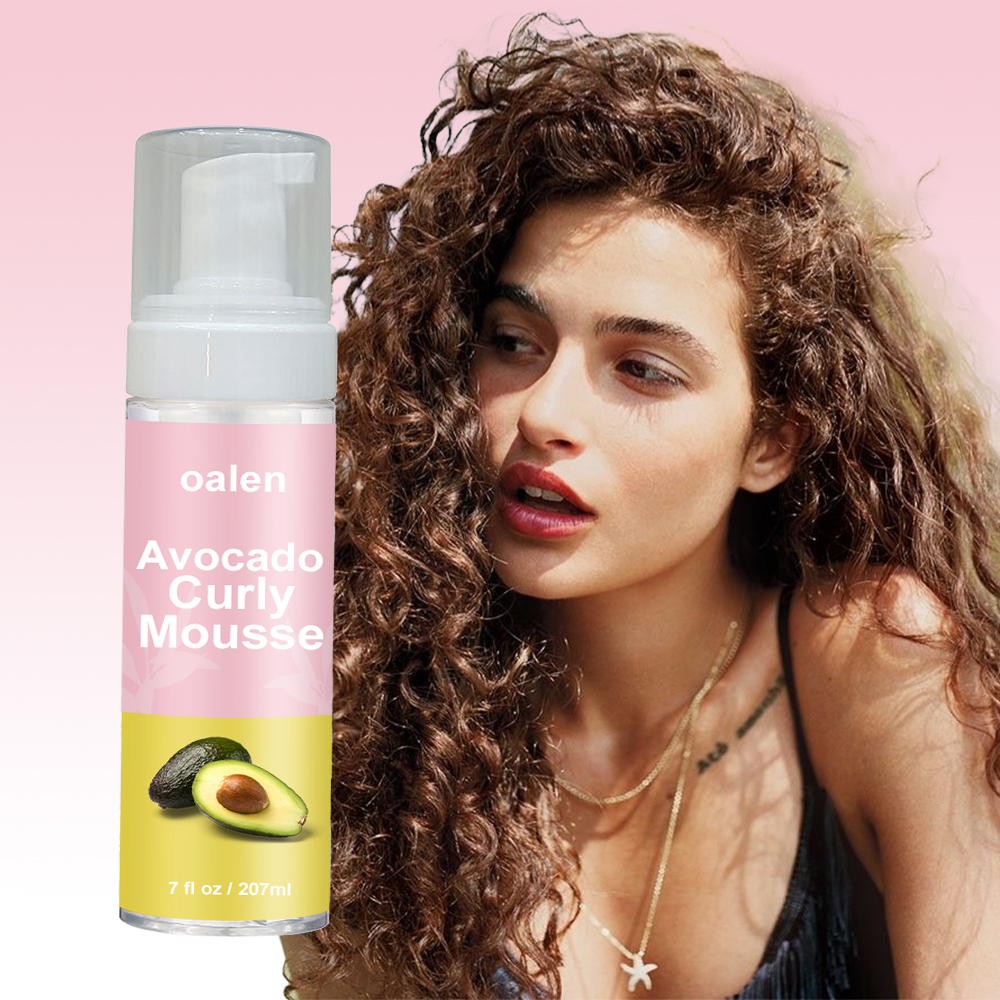 Strong Hold Styling Soft & Bouncy Curls Curling Hair Foam Hair Curl Mousse Organic Avocado Hair Care,MY SHOP