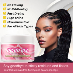 Professional Organic 4C Extra Braiding Gel 250g Strong Hold Peach Scent for Curly Hair Private Label African Styling Product,oalen cosmetics