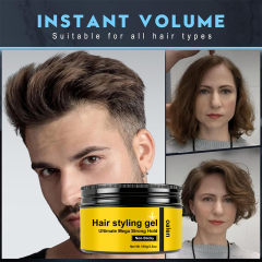 Ultimate Mega Strong Hold Pomade Wax Non-Sticky Hair Styling Gel,oalen cosmetics