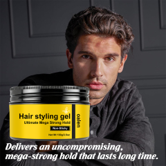 Ultimate Mega Strong Hold Pomade Wax Non-Sticky Hair Styling Gel,oalen cosmetics