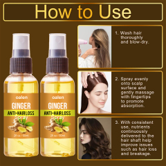 Organic Hair Regrowth Spray Anti Loss Ginger Natural Hair Growth Nourishing Serum Oil Mist,oalen cosmetics