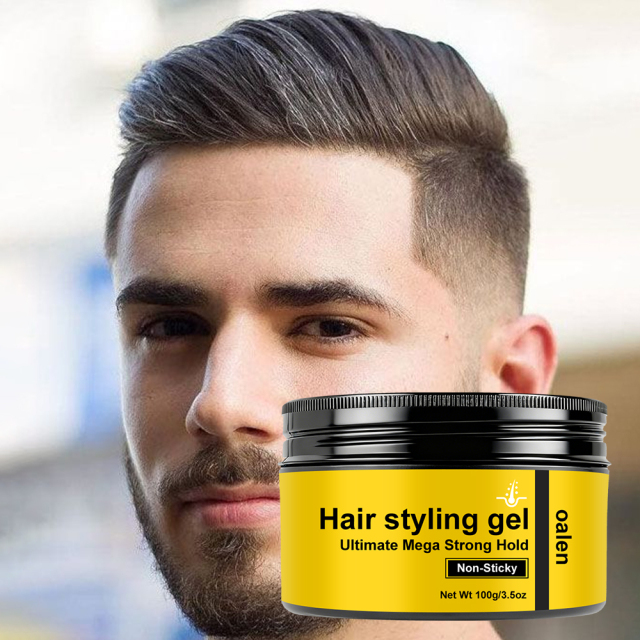 Ultimate Mega Strong Hold Pomade Wax Non-Sticky Hair Styling Gel,oalen cosmetics